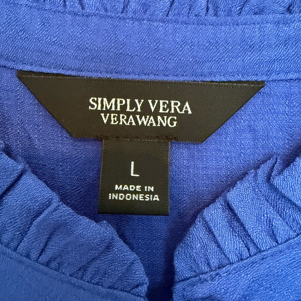 Simply Vera Vera Wang Royal Blue Blouse